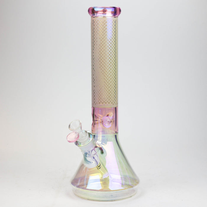 13" Genie electroplated glass beaker bong | Jupiter Grass