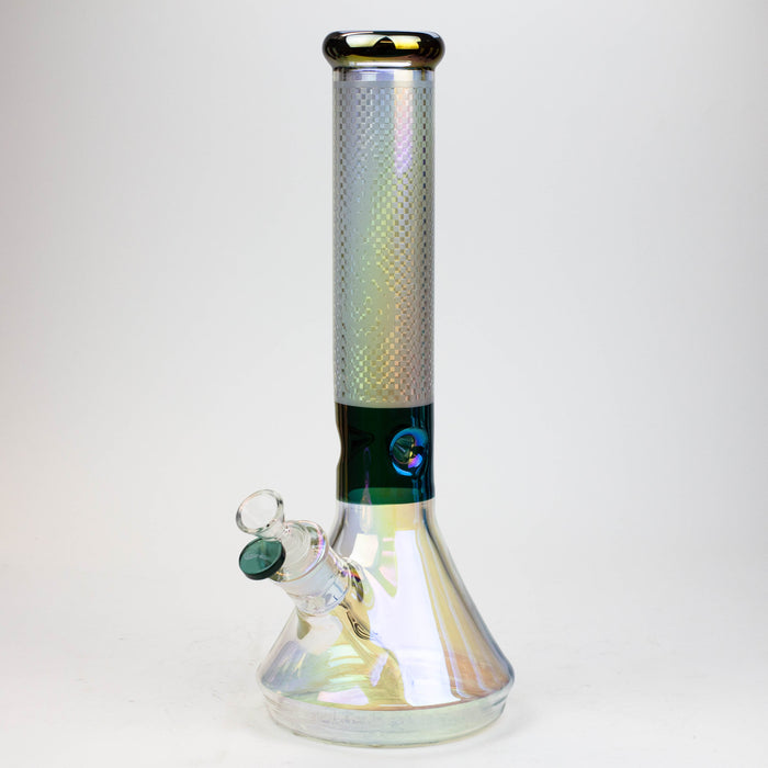 13" Genie electroplated glass beaker bong | Jupiter Grass