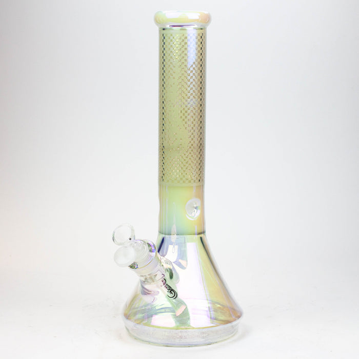 13" Genie electroplated glass beaker bong | Jupiter Grass