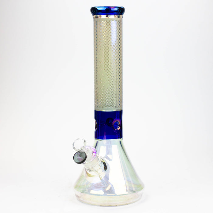 13" Genie electroplated glass beaker bong | Jupiter Grass