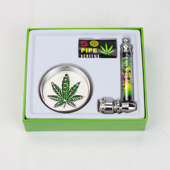 Metal Pipe, Grinder and screen gift set [AK22xx] | Jupiter Grass