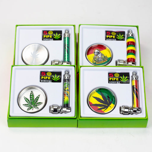 Metal Pipe, Grinder and screen gift set [AK22xx] | Jupiter Grass