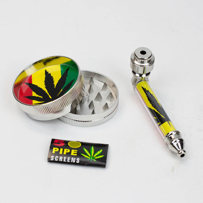 Metal Pipe, Grinder and screen gift set [AK22xx] | Jupiter Grass