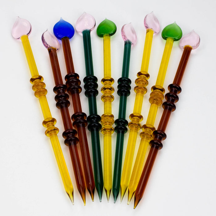 7" Glass Dabber [9192] Pack of 10 | Jupiter Grass
