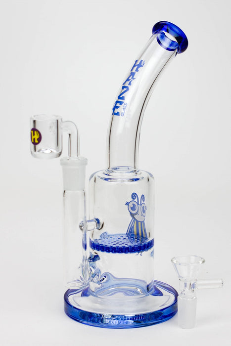 8" HAZE 2-in-1 Honeycomb diffuser Bent neck Dab Rig | Jupiter Grass