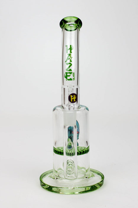 8" HAZE 2-in-1 Honeycomb diffuser Bent neck Dab Rig | Jupiter Grass