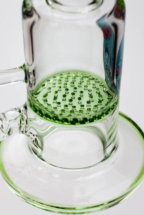 8" HAZE 2-in-1 Honeycomb diffuser Bent neck Dab Rig | Jupiter Grass