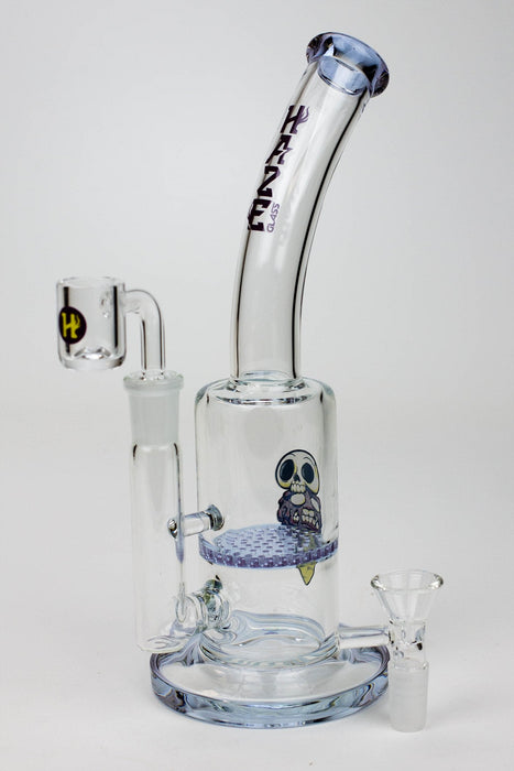 8" HAZE 2-in-1 Honeycomb diffuser Bent neck Dab Rig | Jupiter Grass
