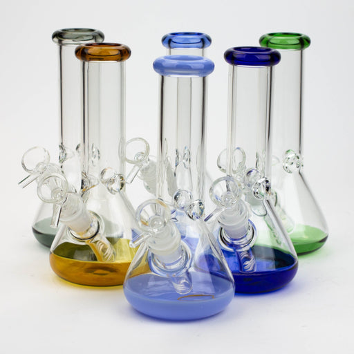 8" Color bottom Glass Bong [C6307] | Jupiter Grass