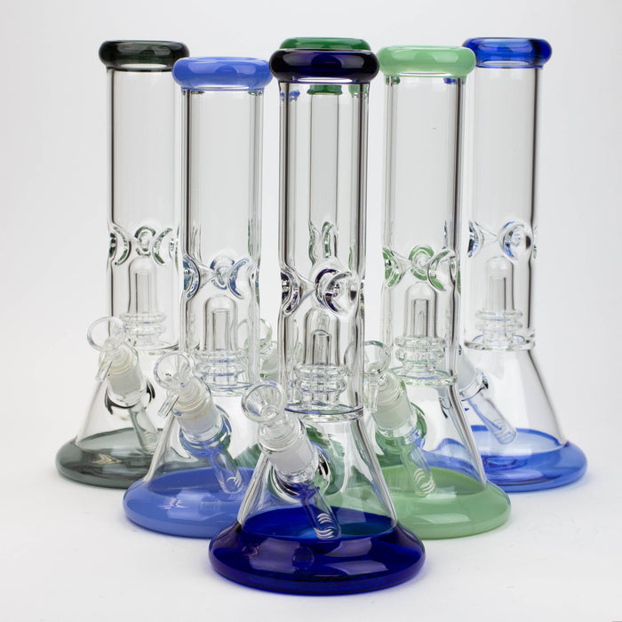 12" Color Bottom Glass Bong with shower head [C1503] | Jupiter Grass