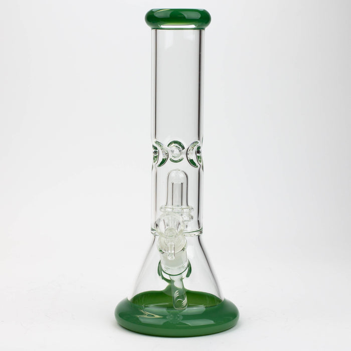 12" Color Bottom Glass Bong with shower head [C1503] | Jupiter Grass