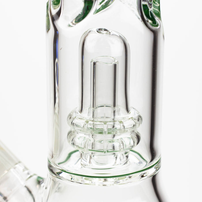 12" Color Bottom Glass Bong with shower head [C1503] | Jupiter Grass