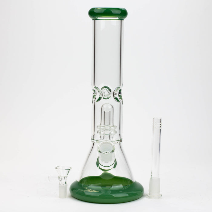12" Color Bottom Glass Bong with shower head [C1503] | Jupiter Grass
