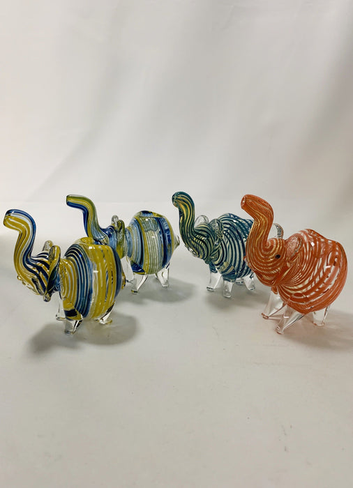 Standing elephant glass hand pipe | Jupiter Grass