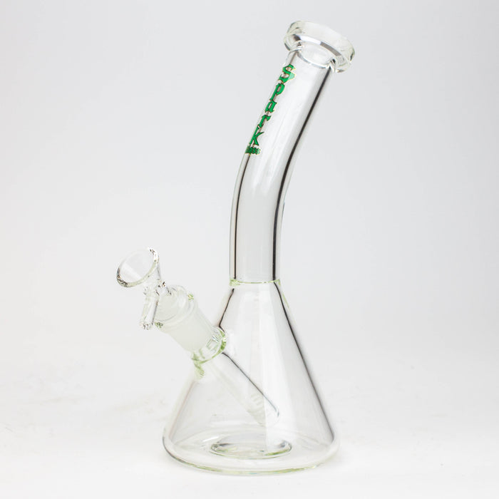 10" SPARK beaker thick glass bent neck water bong | Jupiter Grass