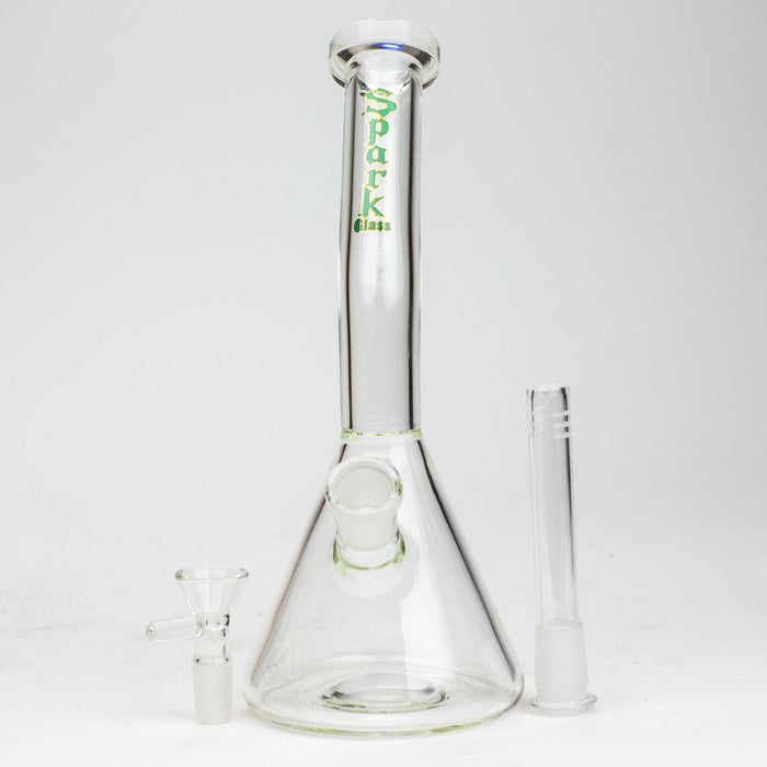 10" SPARK beaker thick glass bent neck water bong | Jupiter Grass