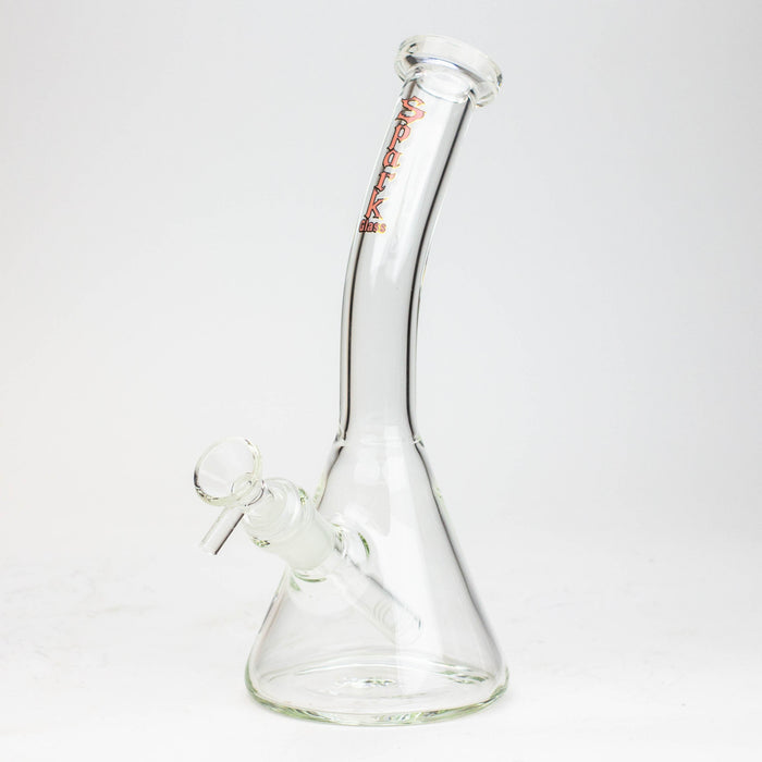 10" SPARK beaker thick glass bent neck water bong | Jupiter Grass