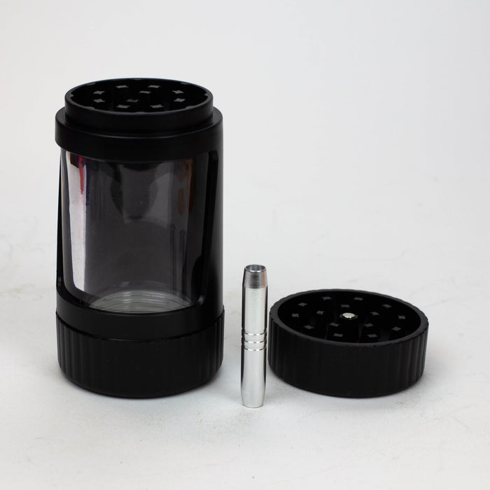 4-in-1 LED Magnify Jar with a grinder and one hitter | Jupiter Grass