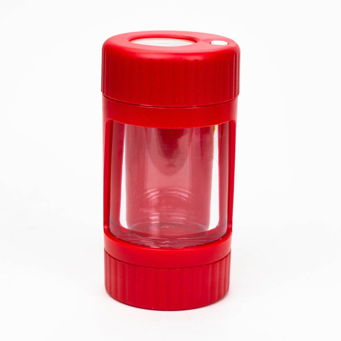 4-in-1 LED Magnify Jar with a grinder and one hitter | Jupiter Grass