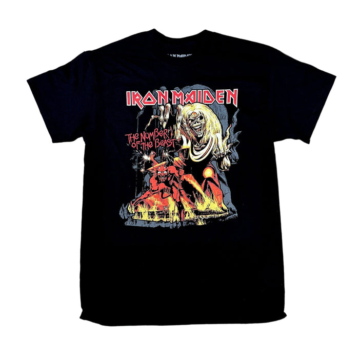Iron Maiden | “The Number of the Beast” Short Sleeve Men’s Black T-Shirt – Officially Licensed Rock Band Tee | Jupiter Grass