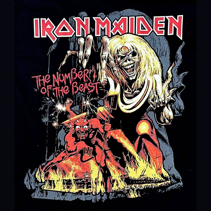 Iron Maiden | “The Number of the Beast” Short Sleeve Men’s Black T-Shirt – Officially Licensed Rock Band Tee | Jupiter Grass