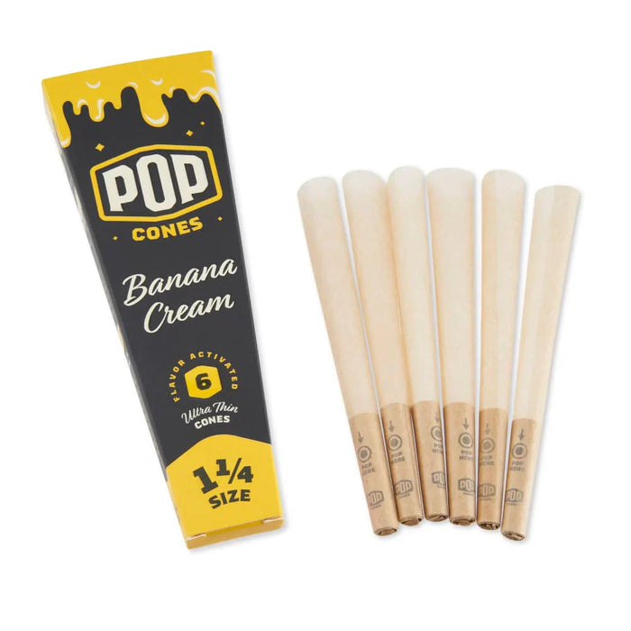 Pop Cones | 1 1/4 Pre-Rolled Cones with Flavor Tip – 6 Pack (24ct Display) | Jupiter Grass