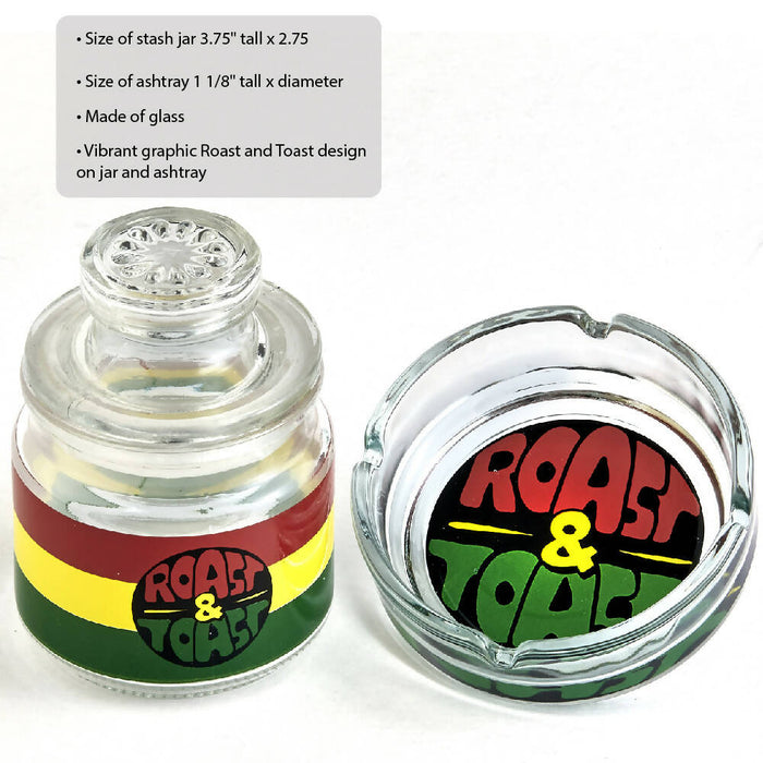 ASHTRAY SET WITH STASH JAR - VINTAGE ROAST & TOAST | Jupiter Grass