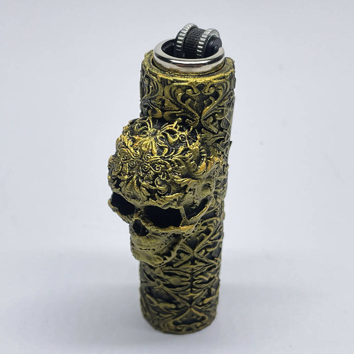 Unique Skull Case Cover for Mini Clipper Lighter | Jupiter Grass