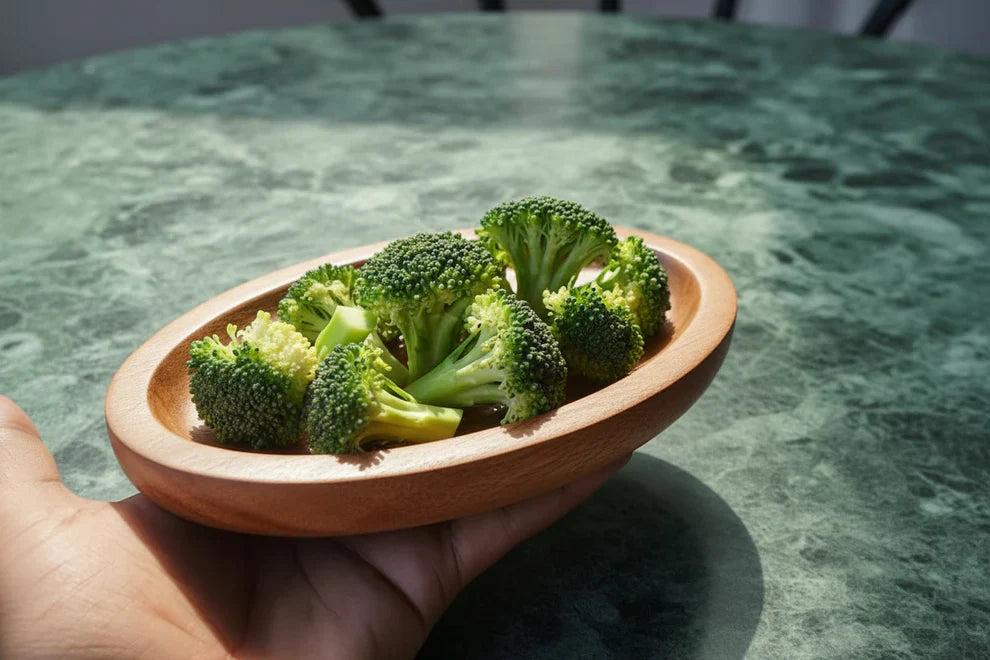 TBBC | Natural Hardwood oval Rolling Tray | Jupiter Grass