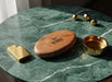 TBBC | Natural Hardwood oval Rolling Tray | Jupiter Grass