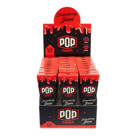 Pop Cones | 1 1/4 Pre-Rolled Cones with Flavor Tip – 6 Pack (24ct Display) | Jupiter Grass