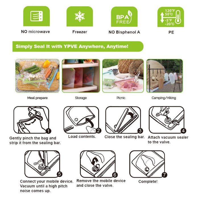 YPVE | Reusable Phone-Power Vacuum Sealer Start Kit | Jupiter Grass