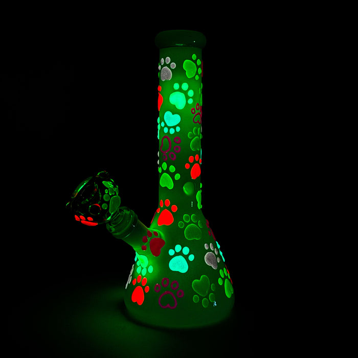 10" 3D Glass Bong With My Pet Design – Glow in the Dark | Jupiter Grass