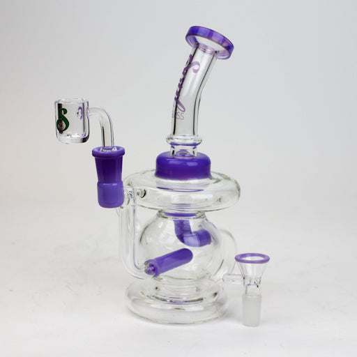 8" SOUL Glass 2-in-1 recycler bong [S2052] | Jupiter Grass
