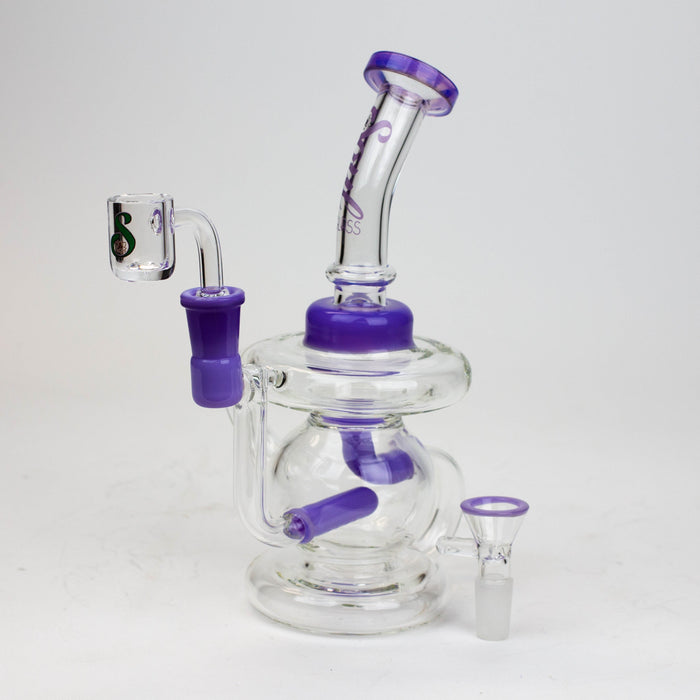 8" SOUL Glass 2-in-1 recycler bong [S2052] | Jupiter Grass