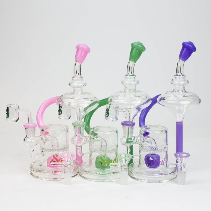 9" SOUL Glass 2-in-1 recycler bong [S2055] | Jupiter Grass