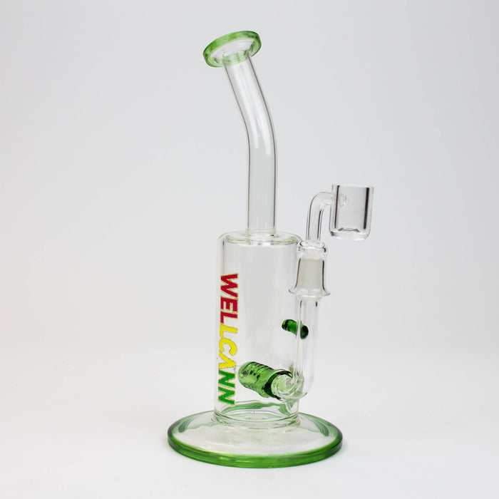 9" WellCann Inline diffuser Rig with Banger | Jupiter Grass