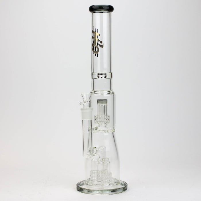17.5" H2O glass water bong with shower head percolator [H2O-5003] | Jupiter Grass