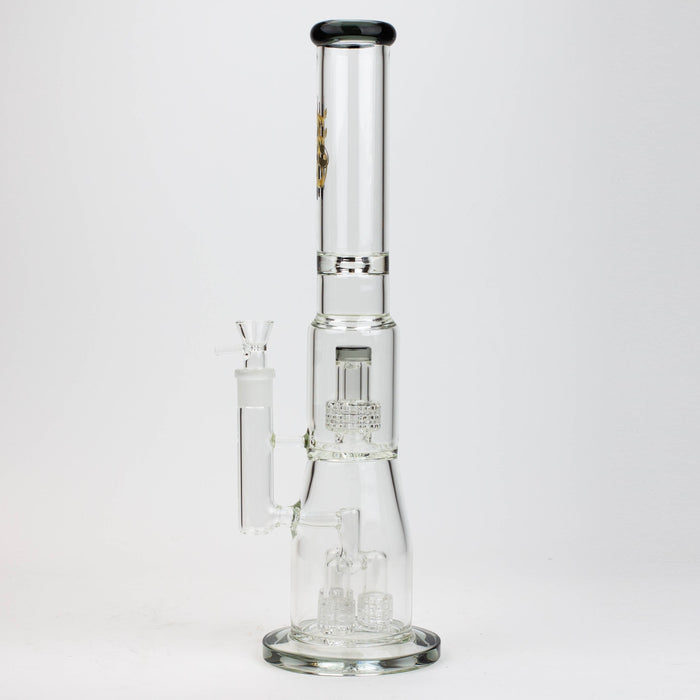 17.5" H2O glass water bong with shower head percolator [H2O-5003] | Jupiter Grass