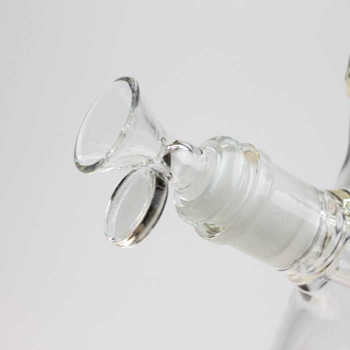 12" DANK beaker 7 mm glass bong with Colour Bottom | Jupiter Grass
