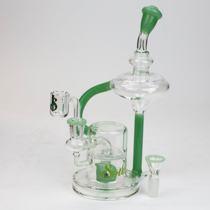 9" SOUL Glass 2-in-1 recycler bong [S2055] | Jupiter Grass