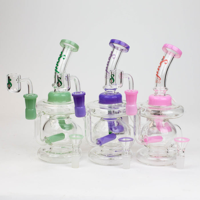 8" SOUL Glass 2-in-1 recycler bong [S2052] | Jupiter Grass