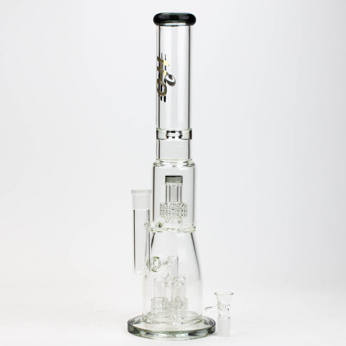 17.5" H2O glass water bong with shower head percolator [H2O-5003] | Jupiter Grass