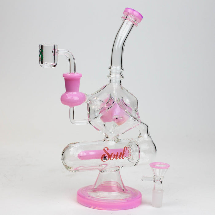 9" SOUL Glass 2-in-1 glass bong [S2057] | Jupiter Grass