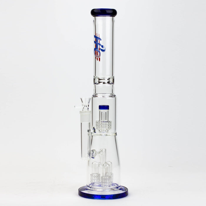 17.5" H2O glass water bong with shower head percolator [H2O-5003] | Jupiter Grass