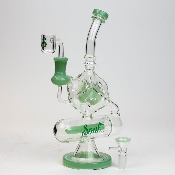 9" SOUL Glass 2-in-1 glass bong [S2057] | Jupiter Grass