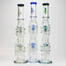 21" H2O  Dual percolator glass water bong [H2O-5004] | Jupiter Grass