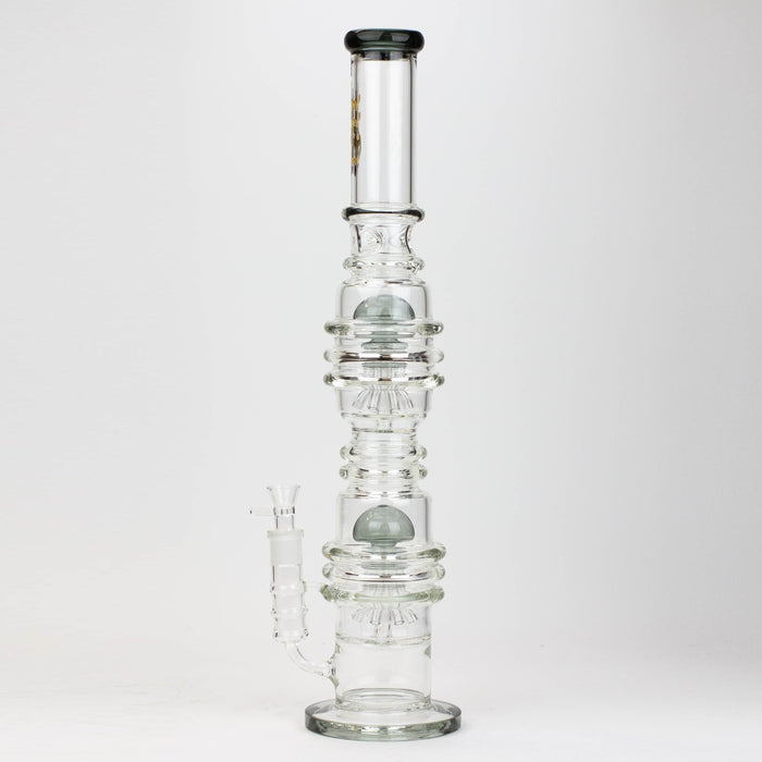 21" H2O  Dual percolator glass water bong [H2O-5004] | Jupiter Grass