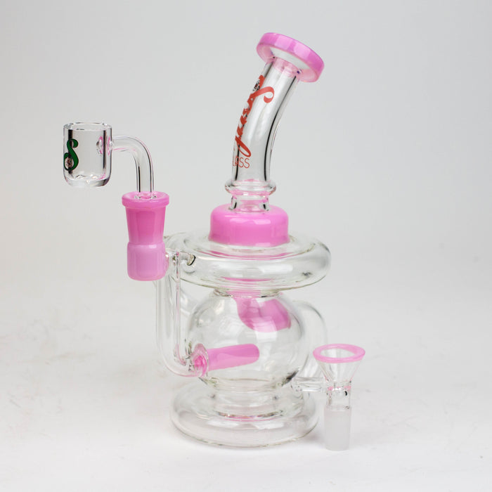 8" SOUL Glass 2-in-1 recycler bong [S2052] | Jupiter Grass