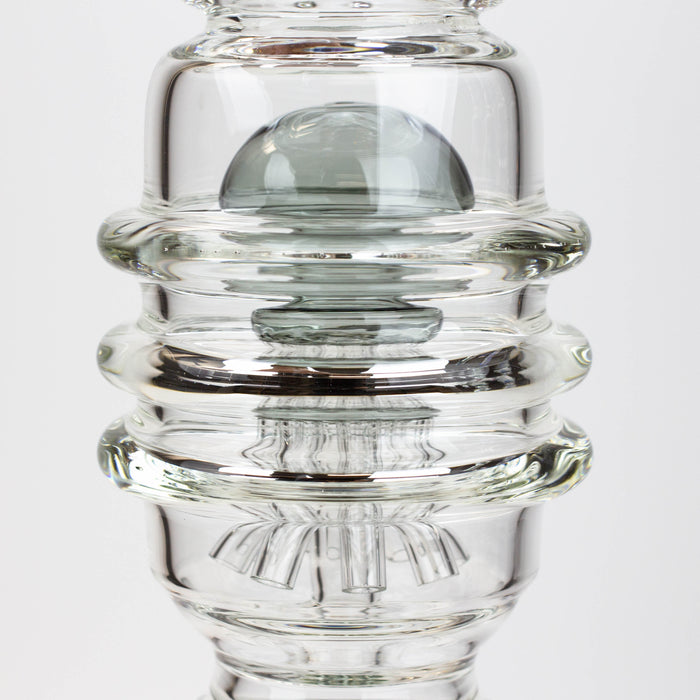 21" H2O  Dual percolator glass water bong [H2O-5004] | Jupiter Grass